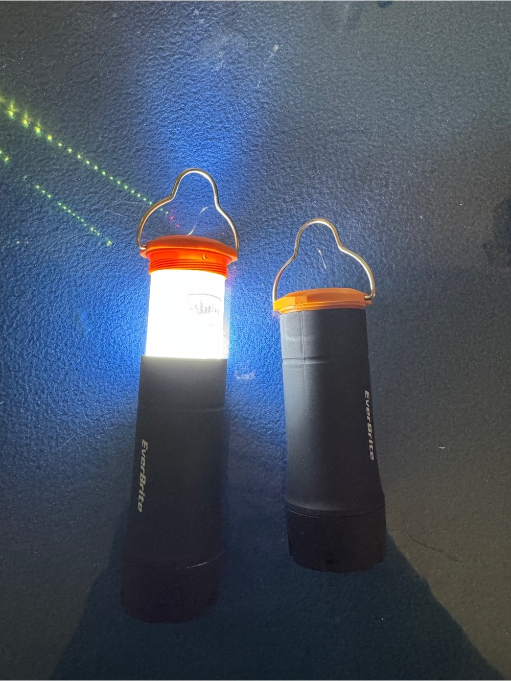 EverBrite LED Camping Lantern — Black with Orange Accents